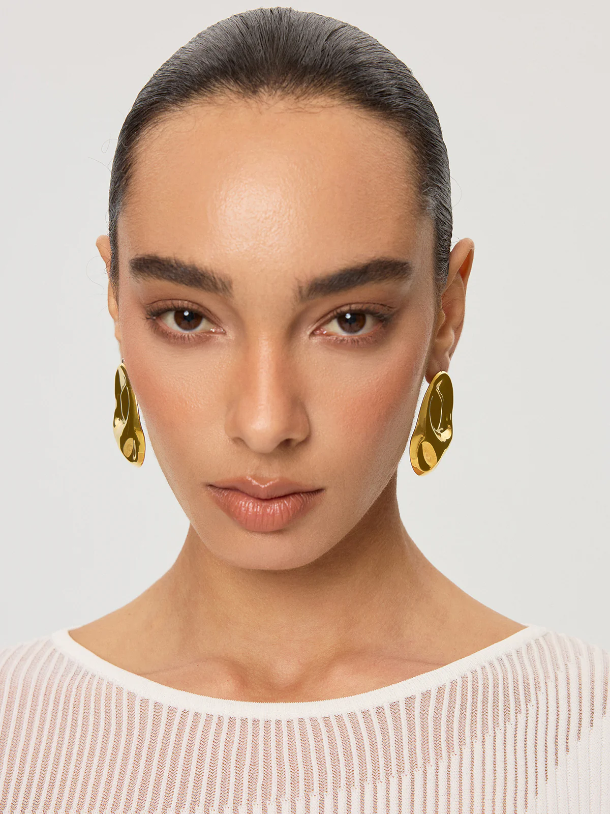Oversized Irregular Shaped Drop Earrings - Wholesalesil