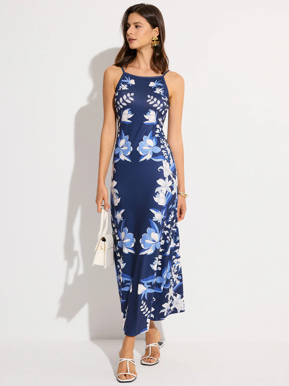 Floral Print Maxi Dress - Wholesalesil