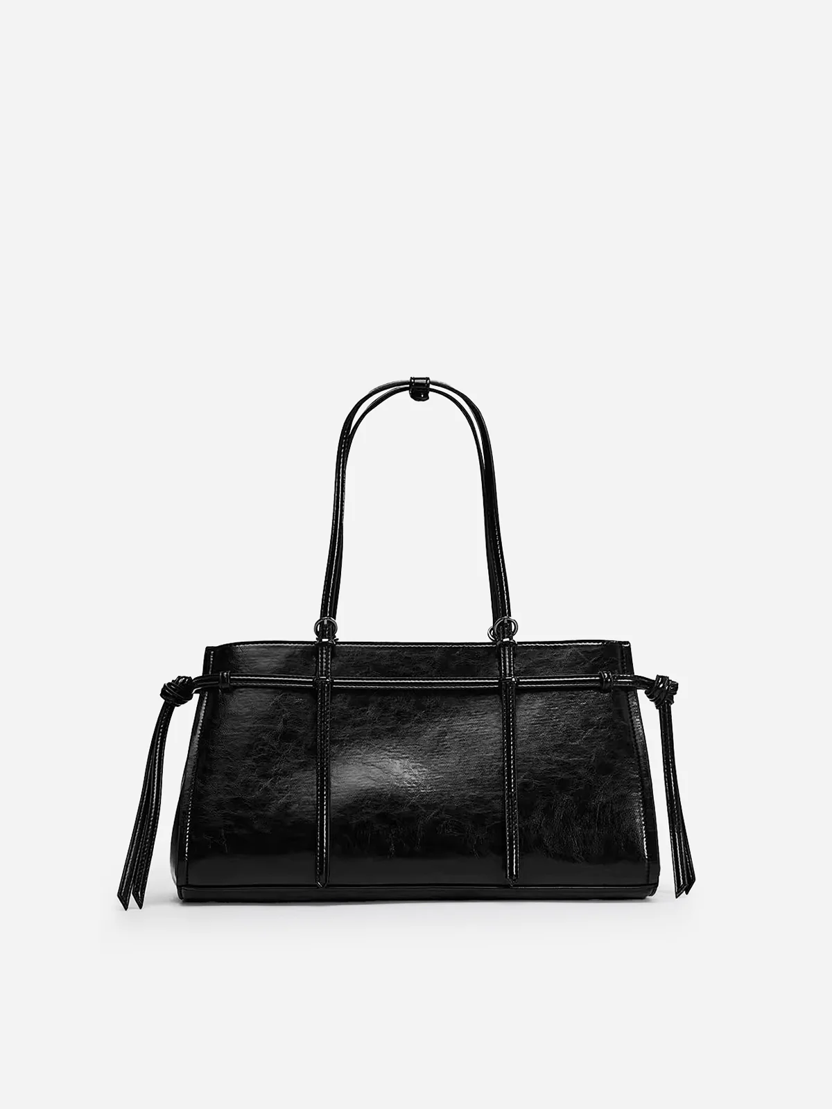 Double Strap PU Leather Tote Bag - Wholesalesil