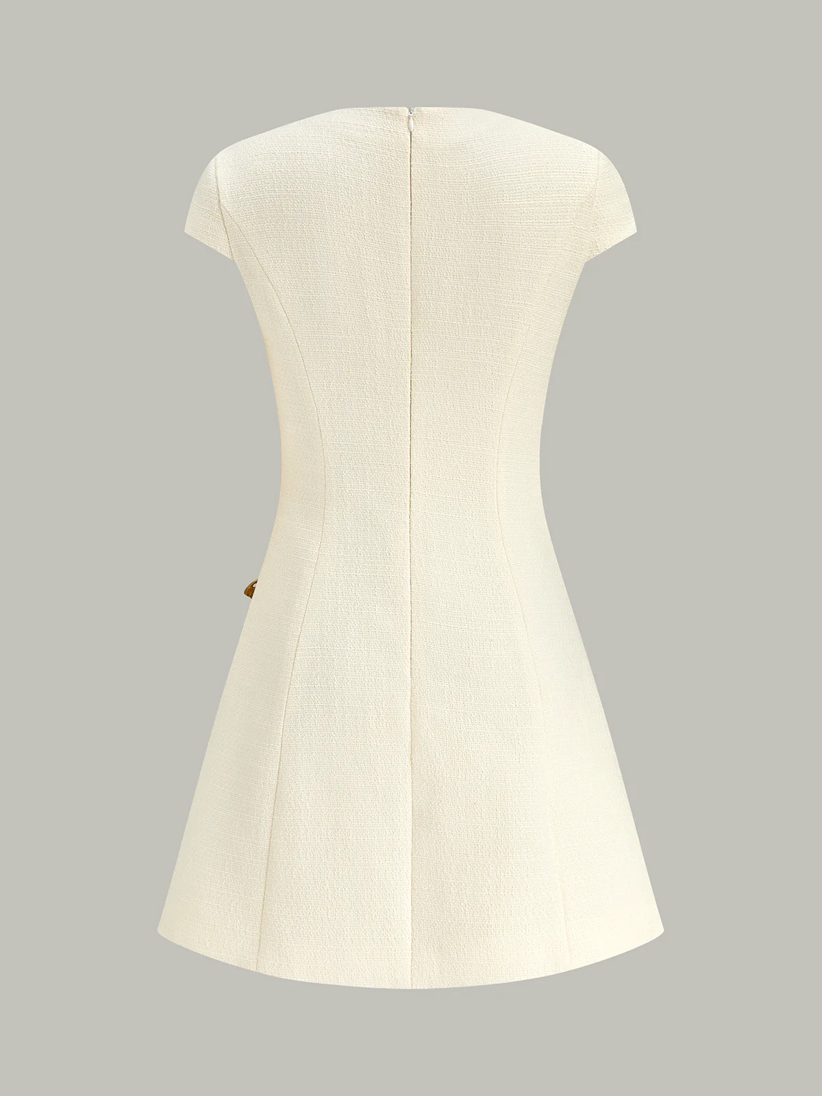 Butterfly Embellished Cap Sleeve Dress - Wholesalesil