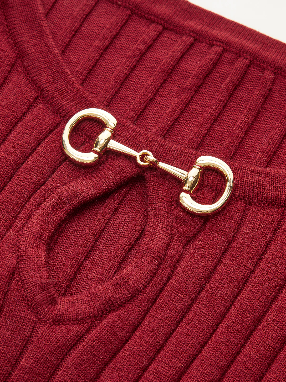 Bell Sleeve Mermaid Hem Horsebit Knit Midi Dress - Wholesalesil