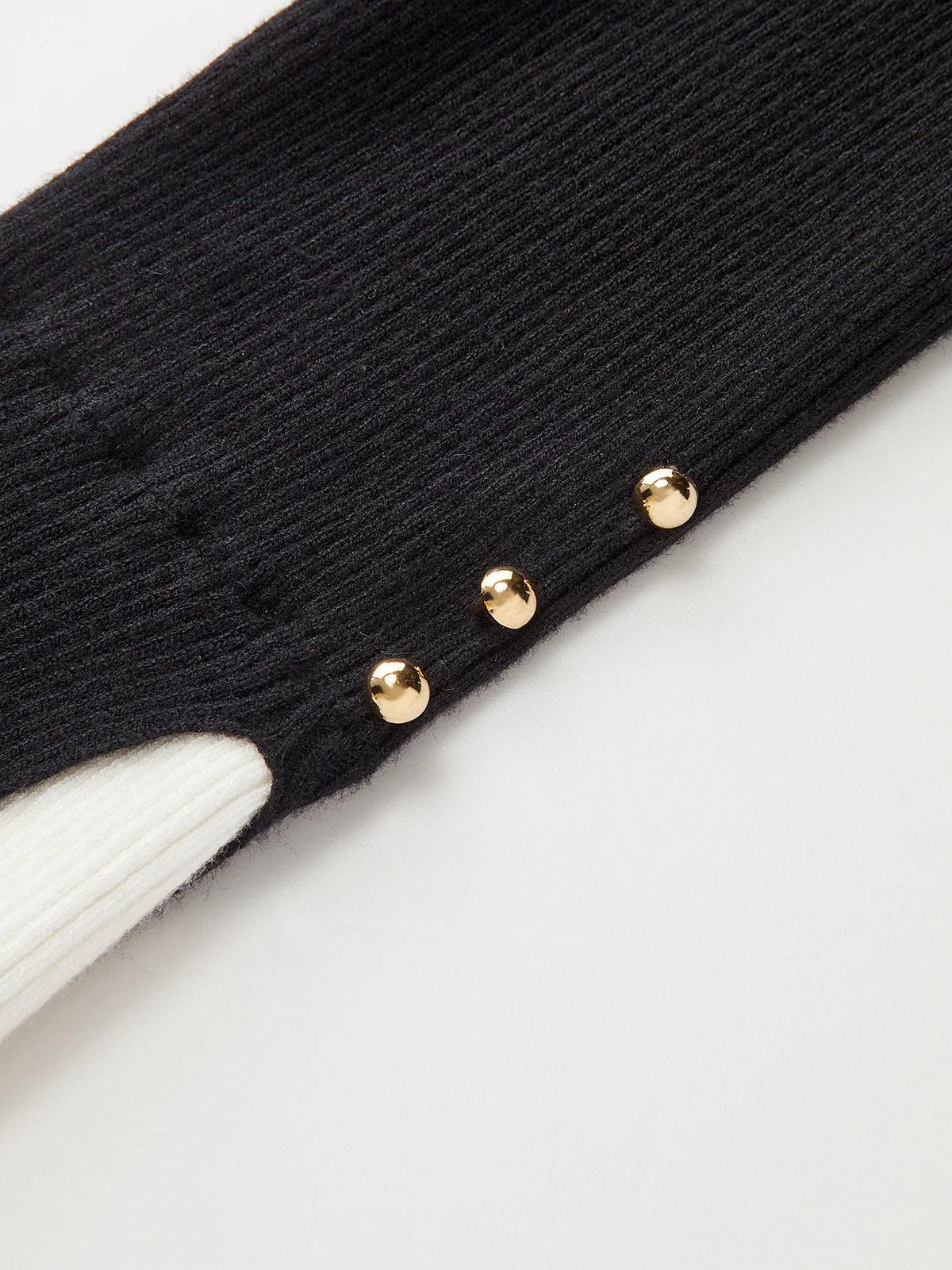 2 in 1 Contrast Cuff Mock Neck Ribbed Knit Top - Wholesalesil