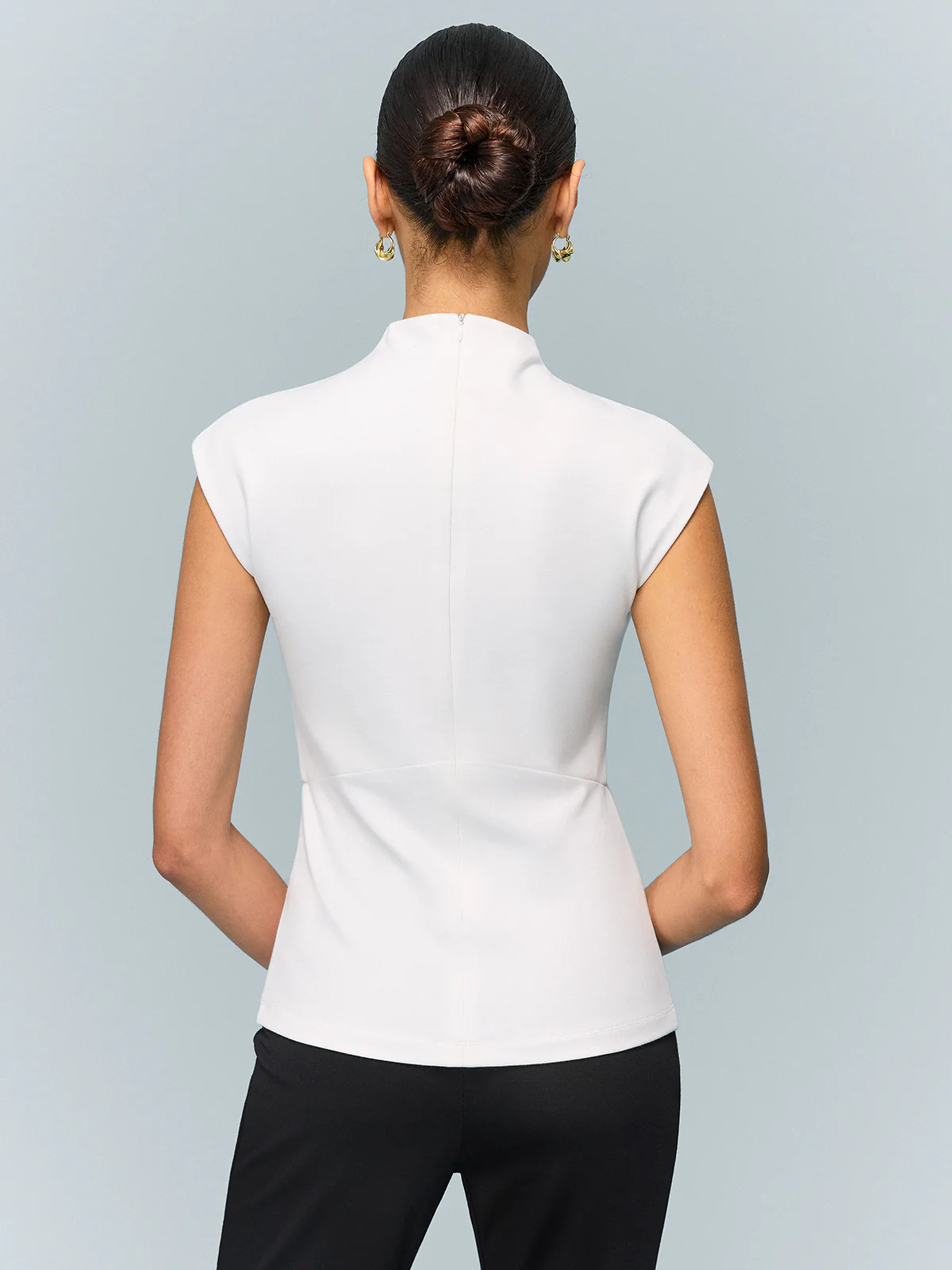 Mock Neck Corset Top - Wholesalesil