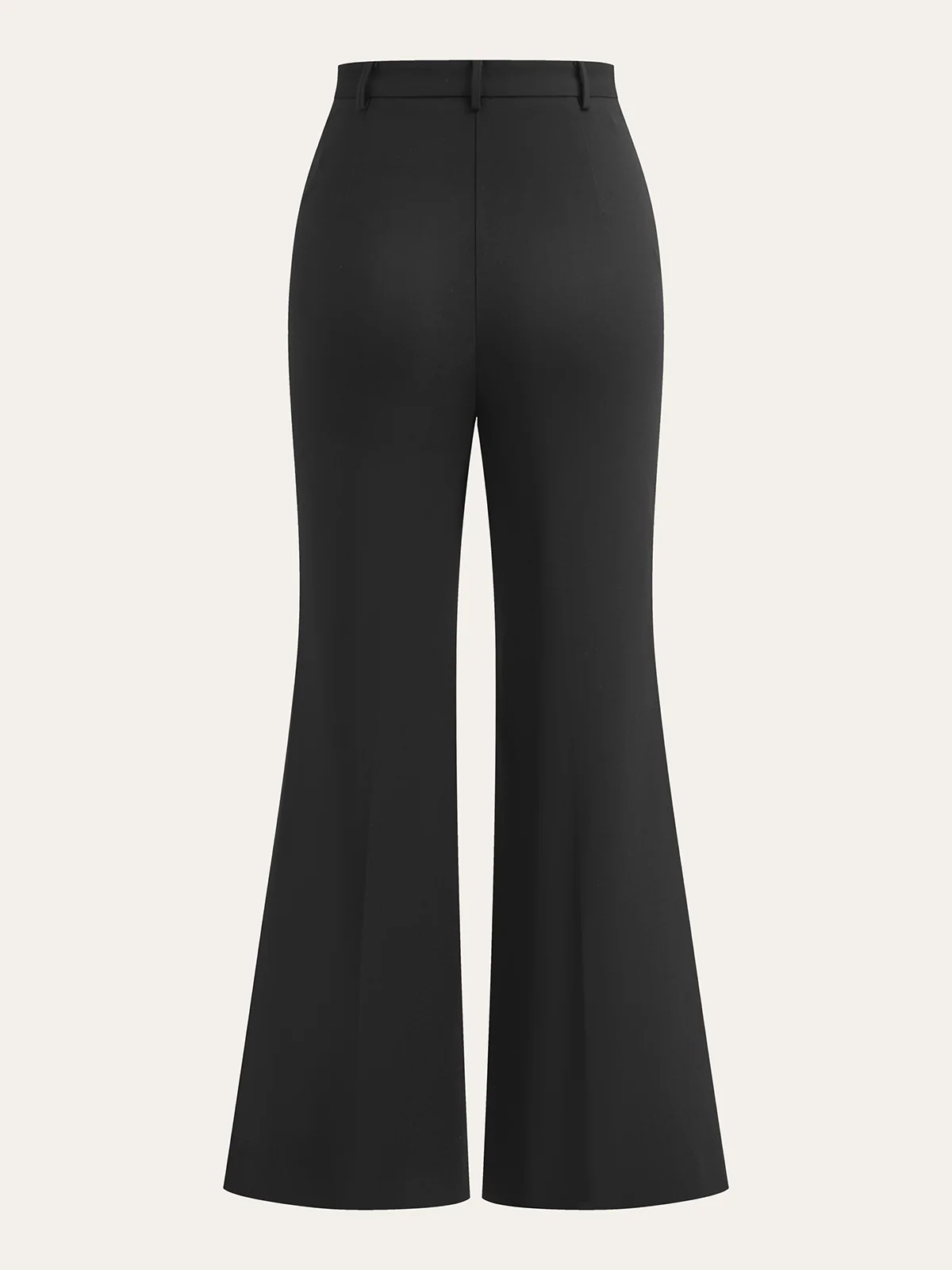 Stretchable Flared Pants with Front Seams - Wholesalesil
