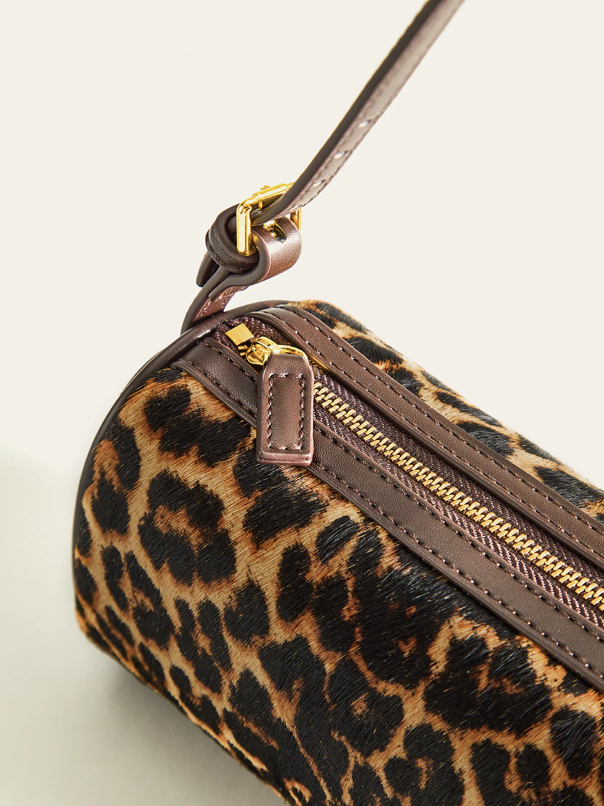 Leopard Print Barrel Bag - Wholesalesil
