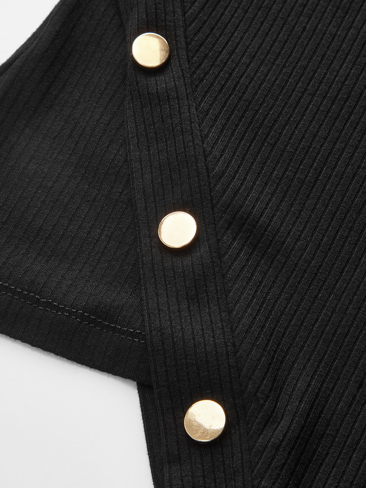 Asymmetric Ribbed Knit Top - Wholesalesil