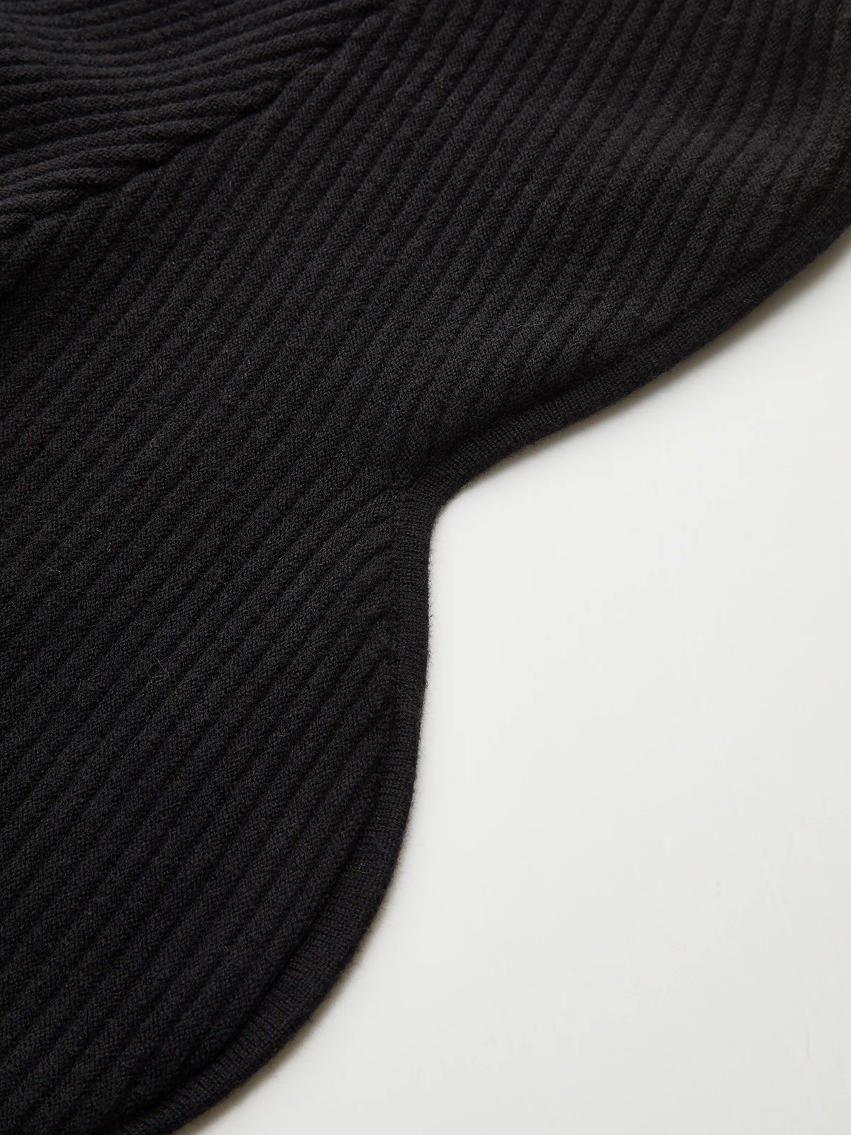 Scalloped Sleeve Denim Paneled Ribbed Cardigan - Wholesalesil