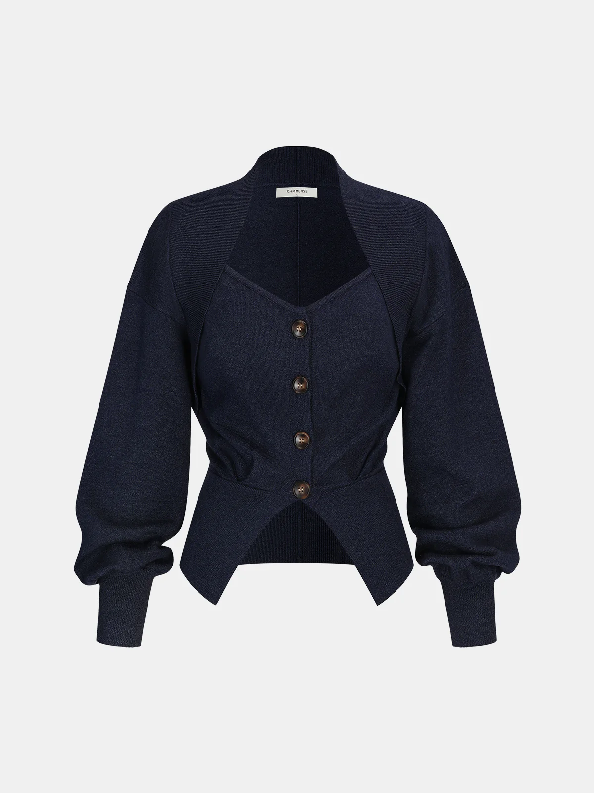 Cinched Waist Button-Front Knit Cardigan - Wholesalesil