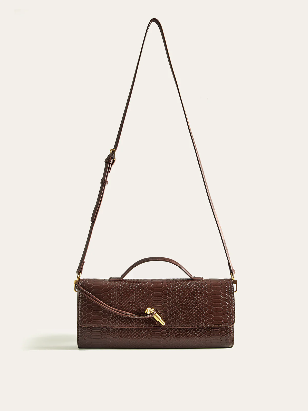 Crocodile Embossed PU Leather Bag - Wholesalesil