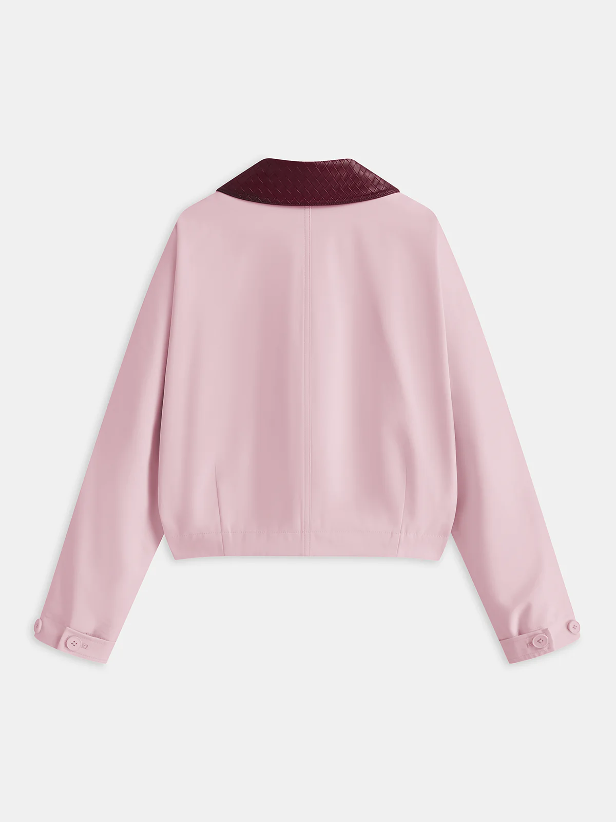 PU Collar Cropped Jacket - Wholesalesil