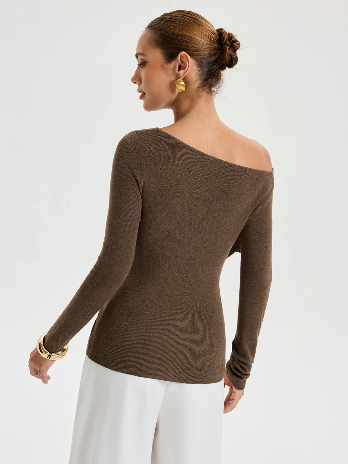 Wide Neck Tie Front Top - Wholesalesil