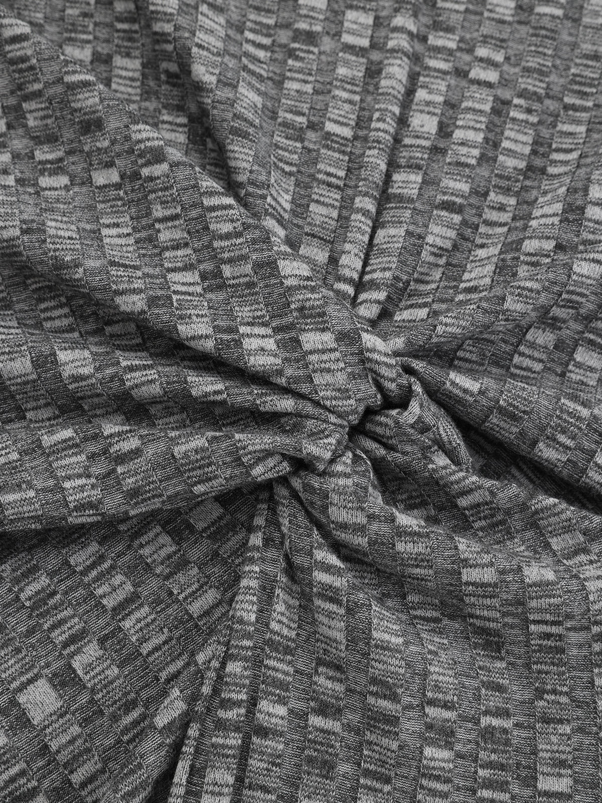 Mock Neck Twisted Side Slit Midi Dress - Wholesalesil