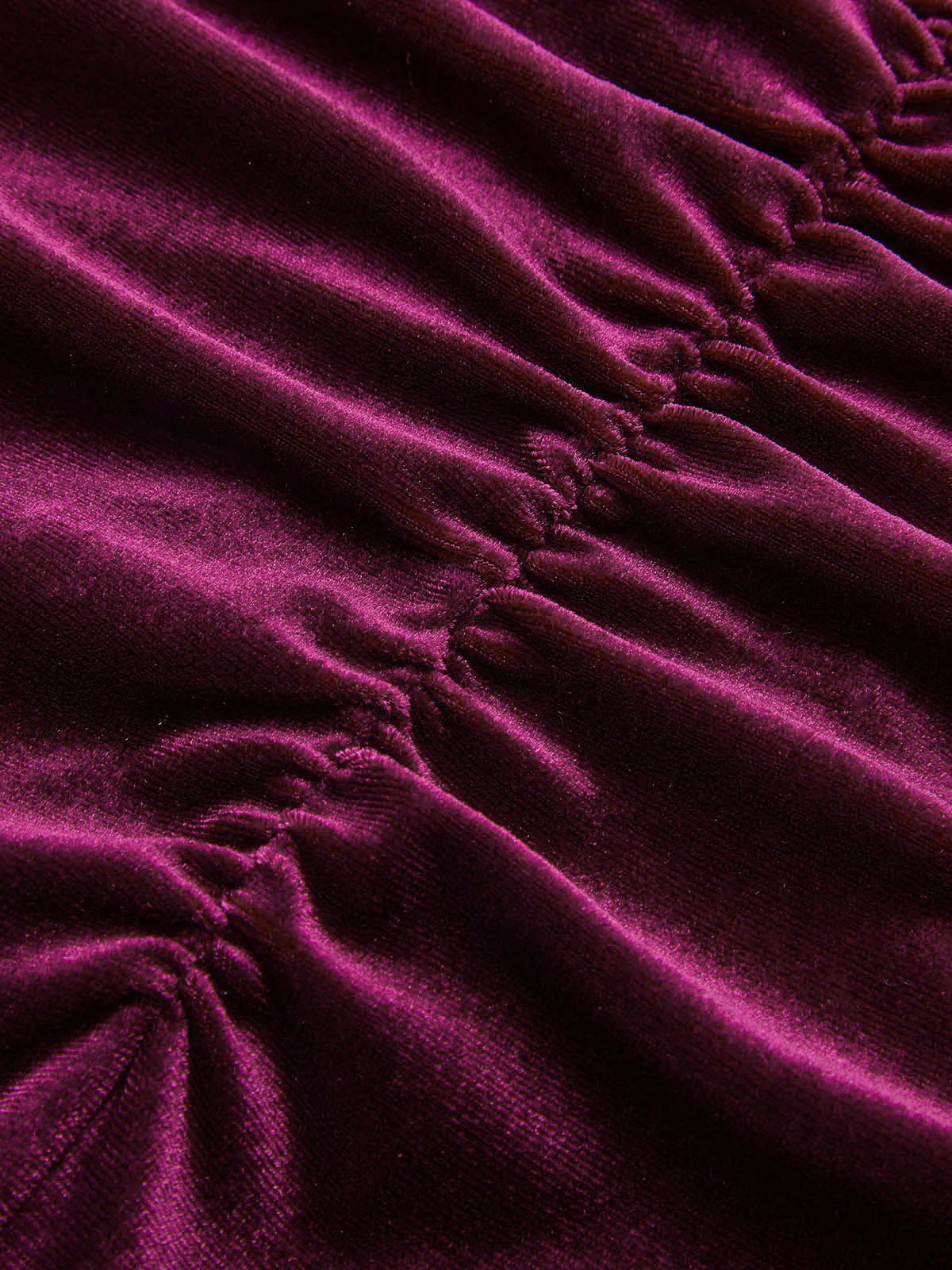 Velvet Ruched Long-Sleeve Bodysuit - Wholesalesil