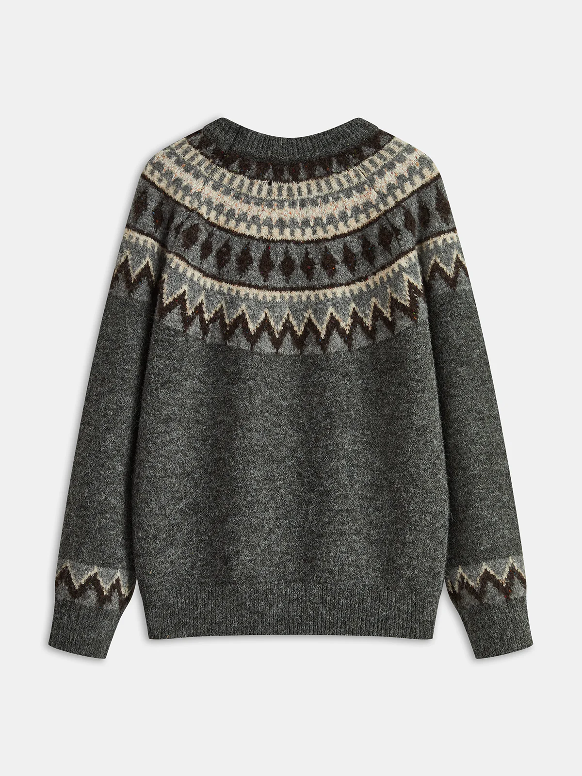 Fair Isle Crew Neck Sweater - Wholesalesil