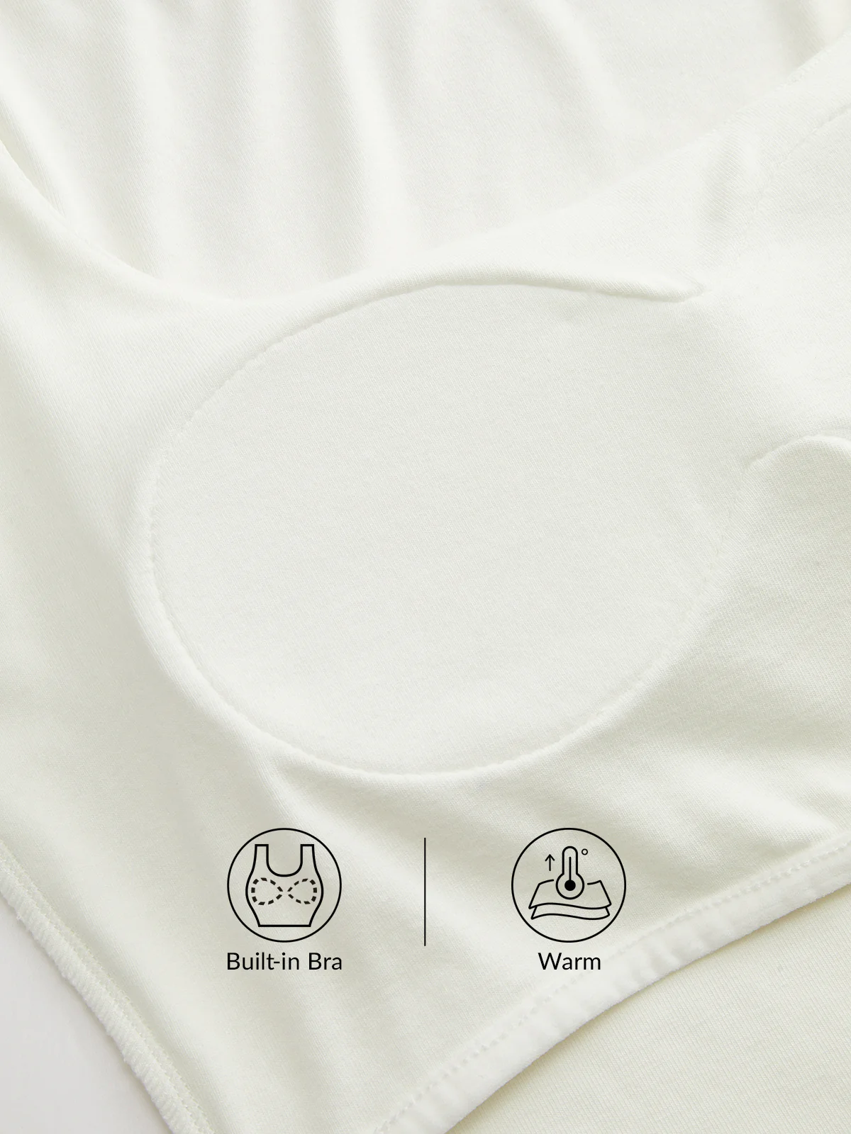 Bra-Free Slim Fit Low Neck Long Sleeve Top - Wholesalesil