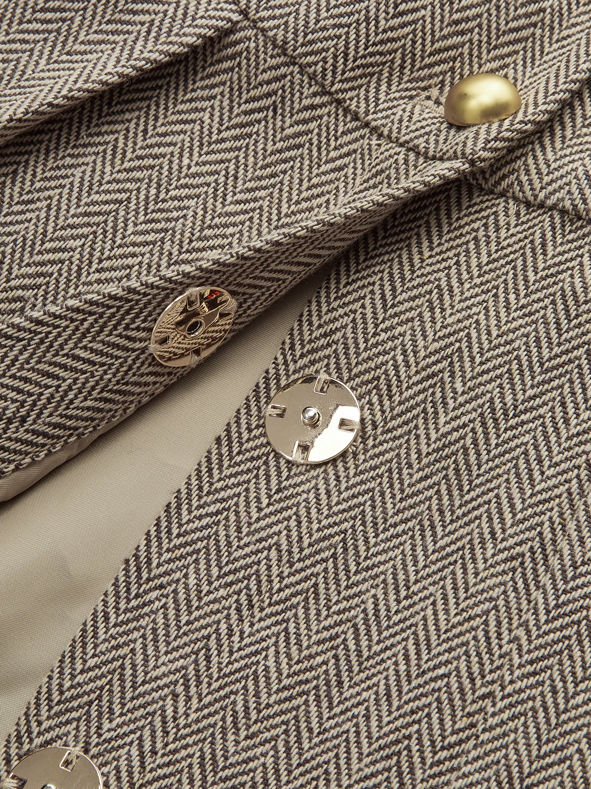 Snap Button Plaid Pleated Mini Dress - Wholesalesil