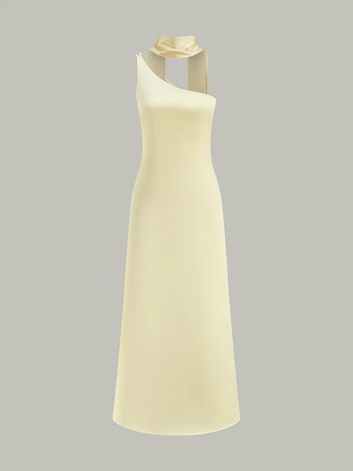Asymmetrical One-Shoulder Midi Dress - Wholesalesil