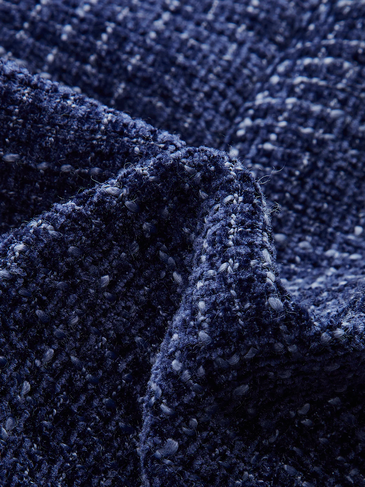 Pleated Hem Bow Neckline Tweed Mini Dress - Wholesalesil