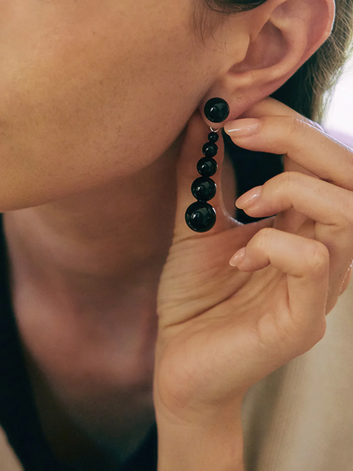 Agate Bead Drop Earrings - Wholesalesil