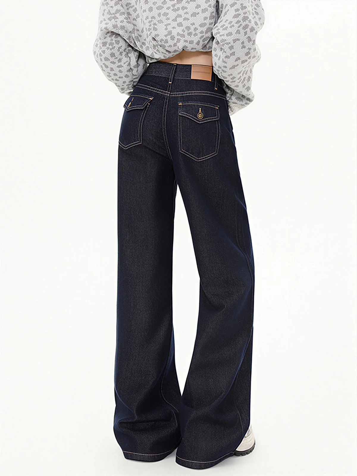 Mid-Waist Wide-Leg Jeans - Wholesalesil