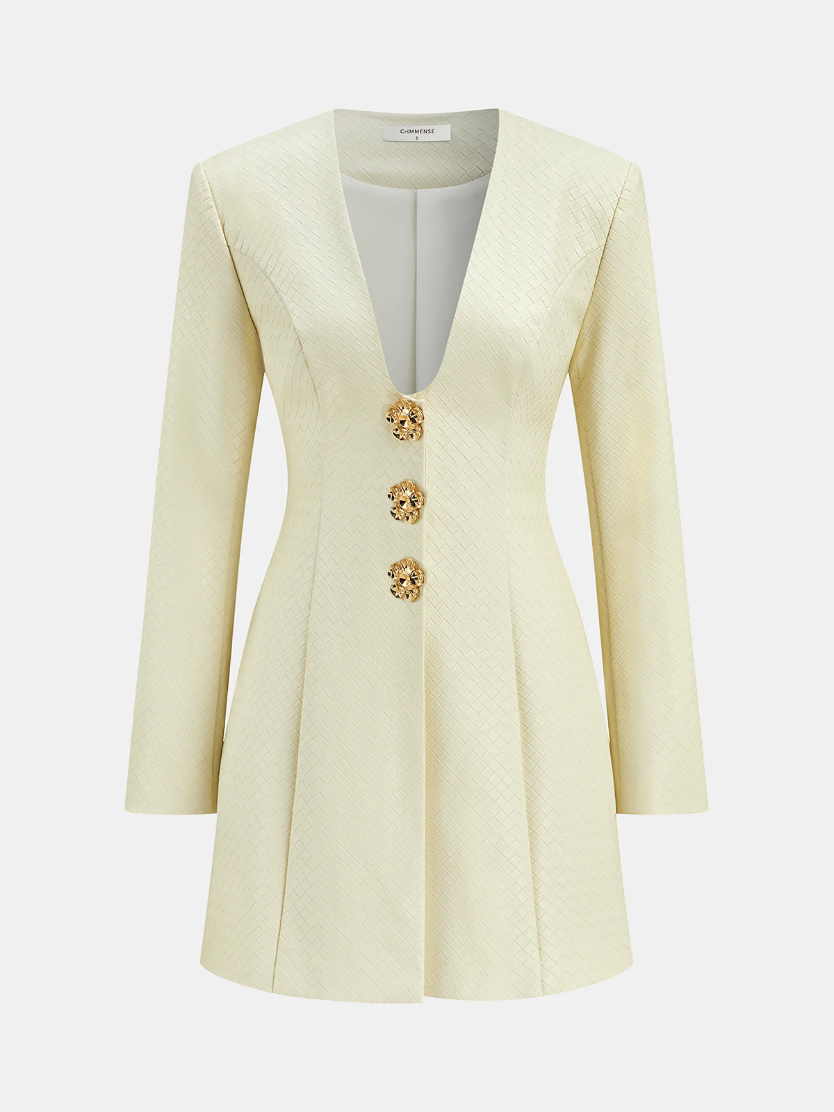 Floral Metal Button Faux Leather Mini Dress - Wholesalesil