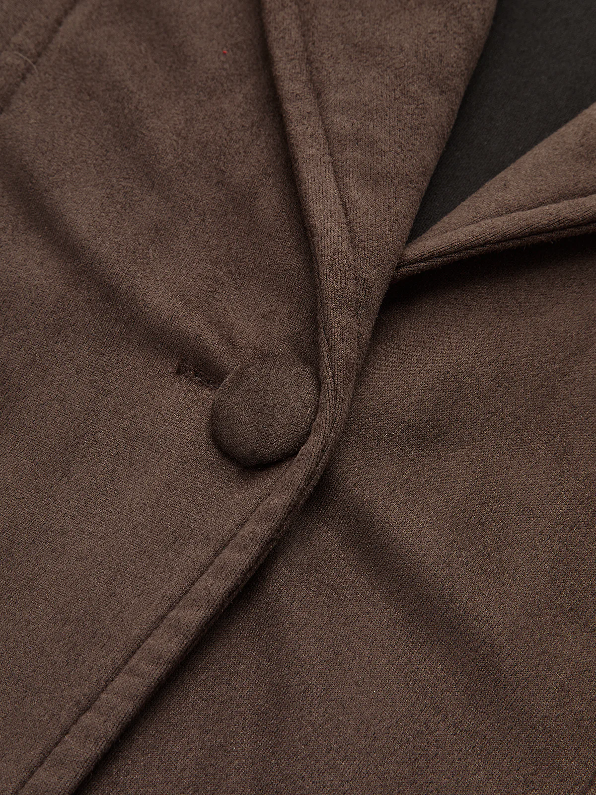 Suede Effect Belted Shawl Collar Jacket - Wholesalesil