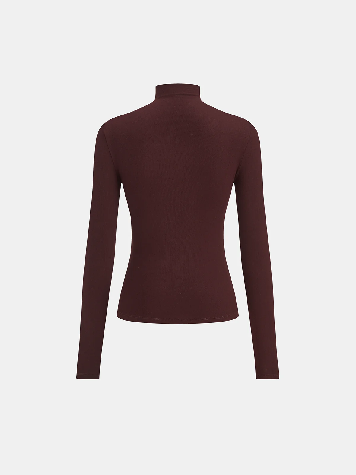 Seam Detail Mock Neck Long-Sleeve T-Shirt - Wholesalesil