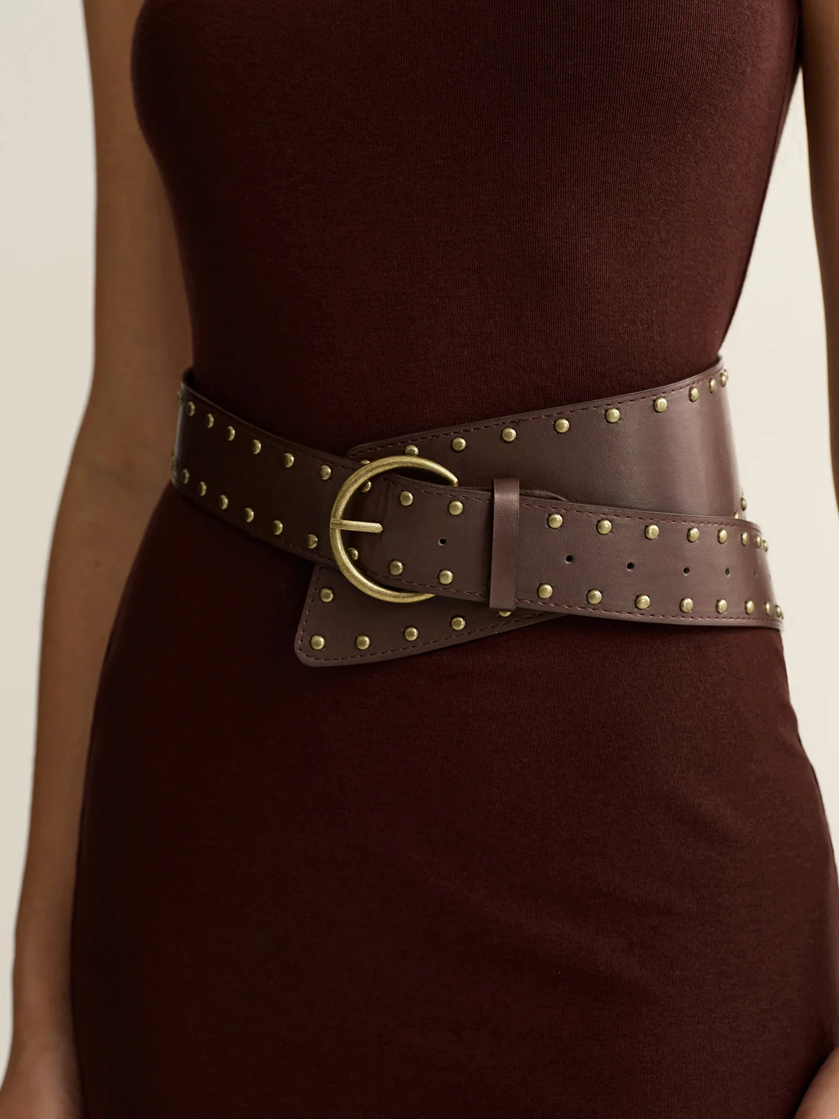 PU Leather Studded Belt - Wholesalesil