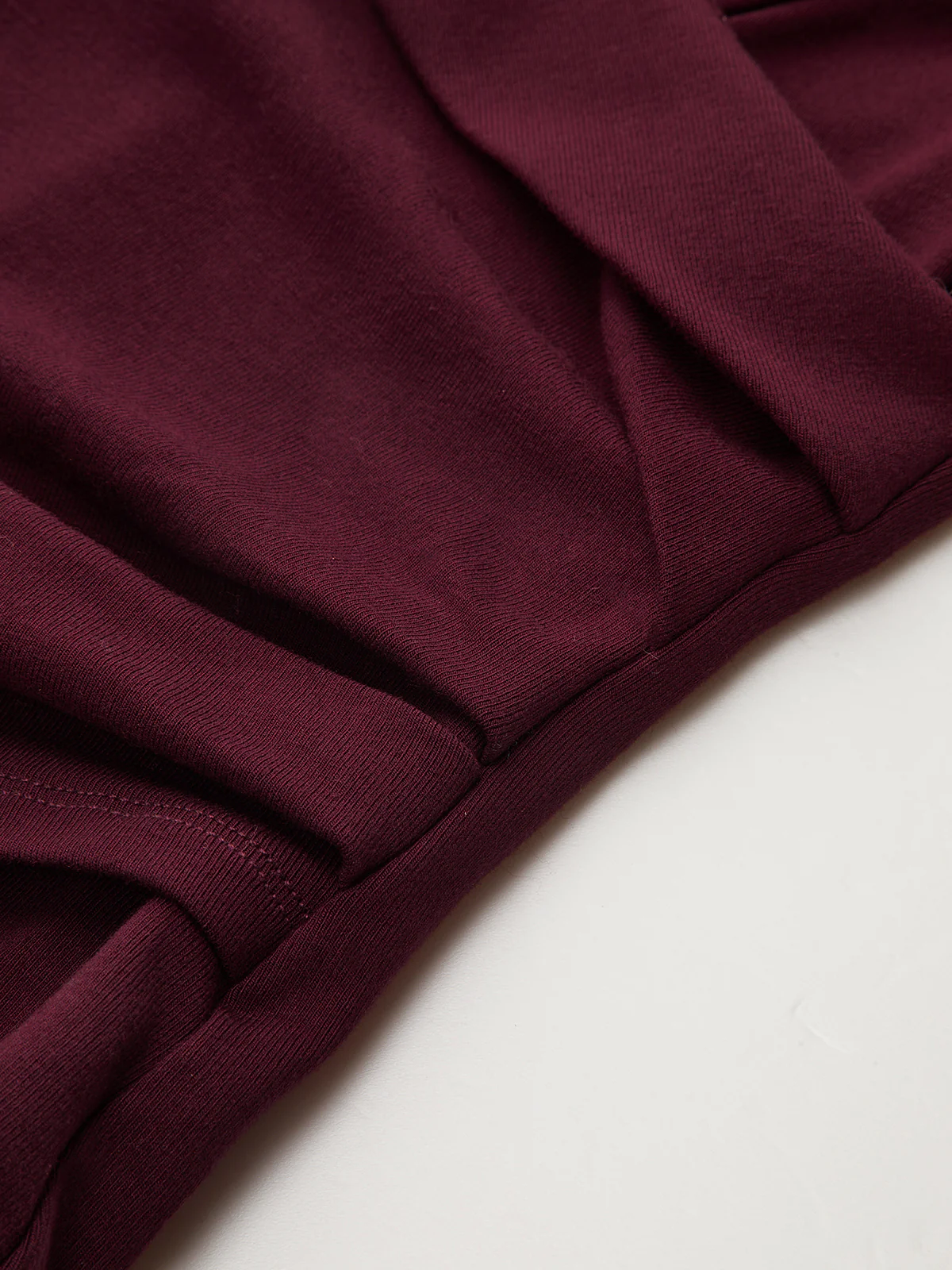 Lapel Ruched Long-Sleeve Top - Wholesalesil