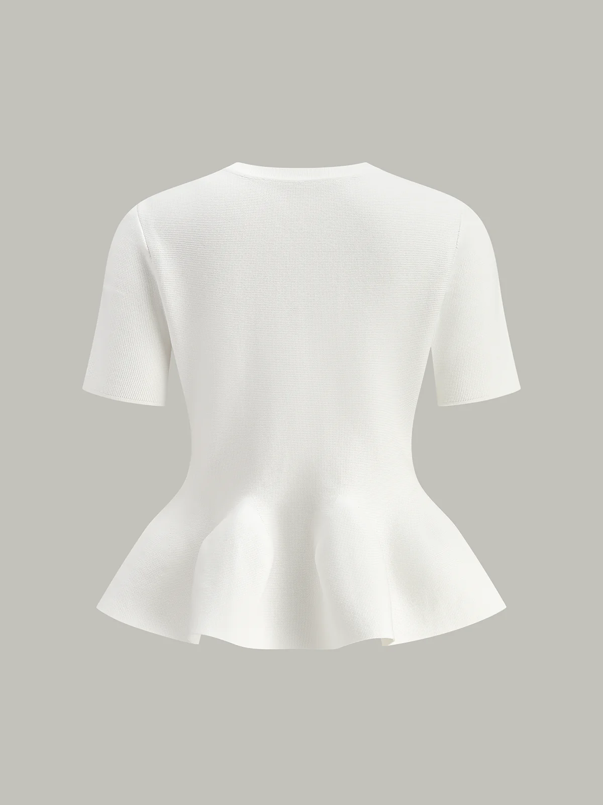 Short-Sleeved Peplum Cardigan - Wholesalesil