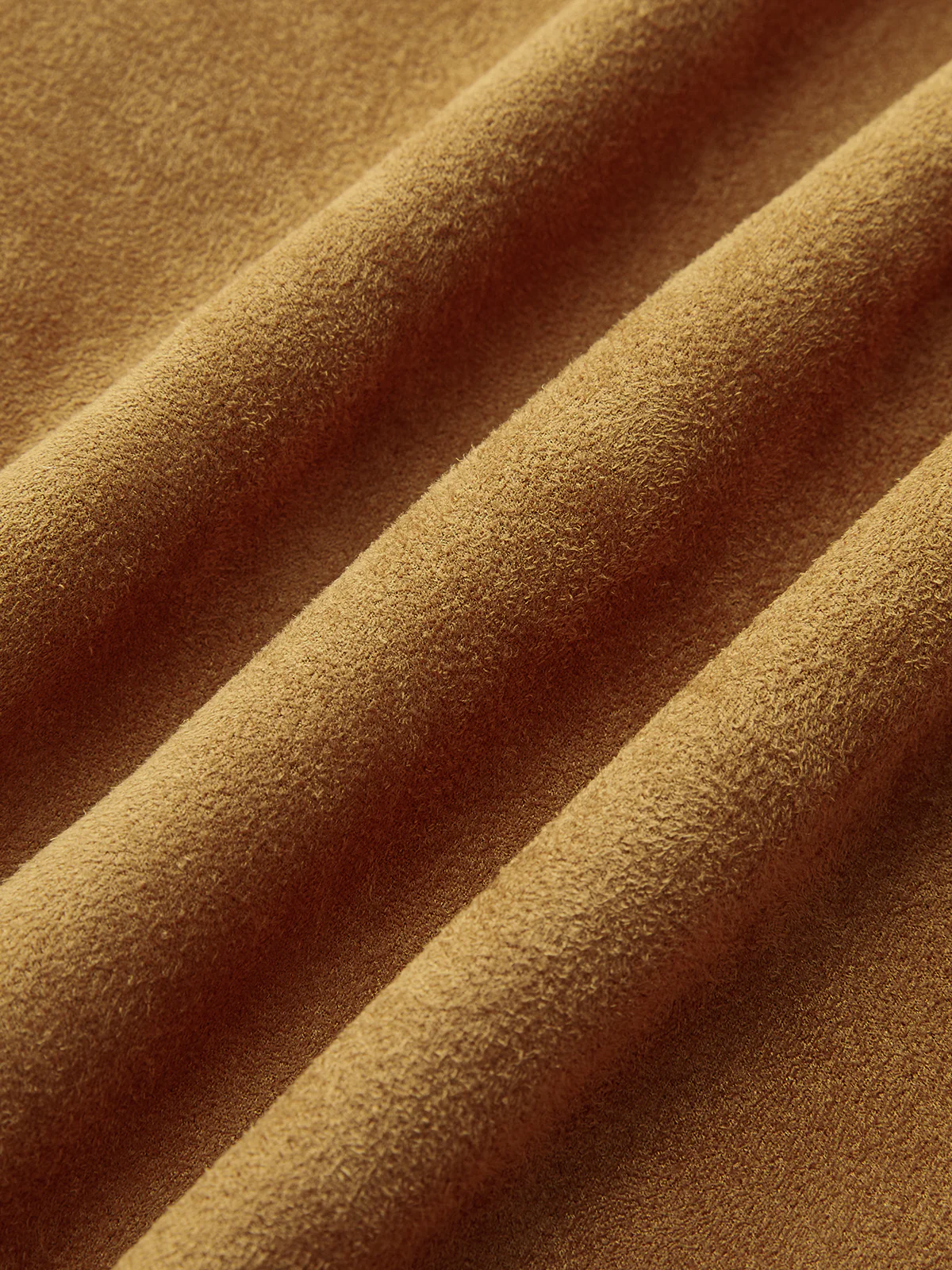 Metal Button Suede Effect Keyhole-Neck Mini Dress - Wholesalesil