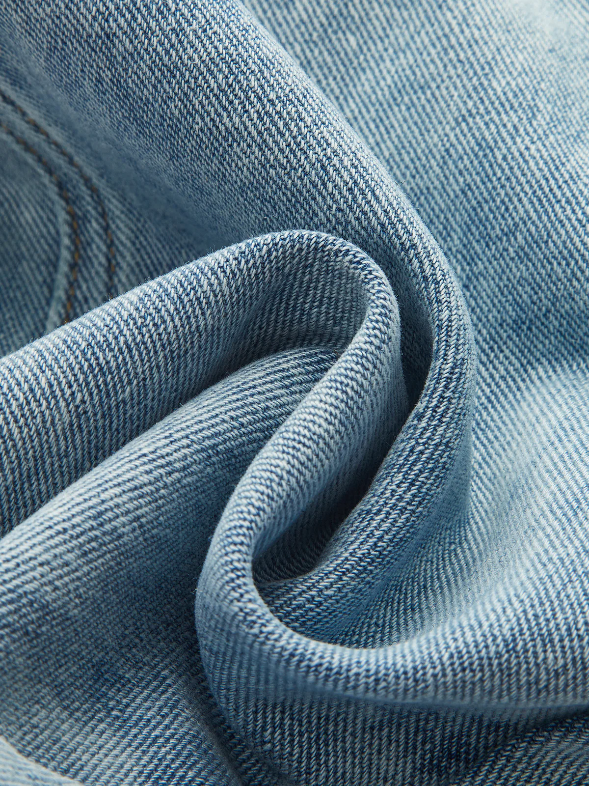 High-Waist Denim Asymmetric Curved-Leg Jeans - Wholesalesil