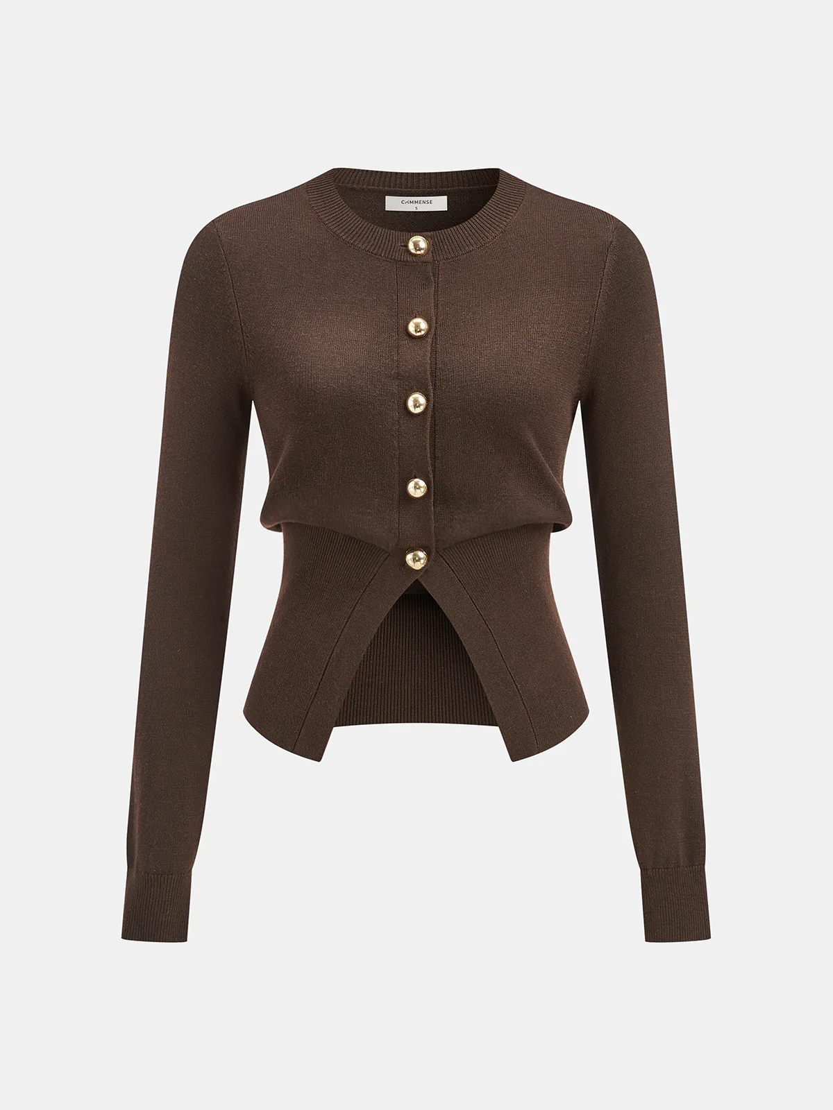 Metal Button Knit Cardigan - Wholesalesil