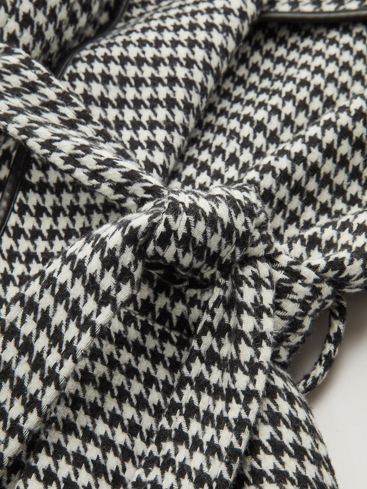 Houndstooth Tweed Belted Vest - Wholesalesil