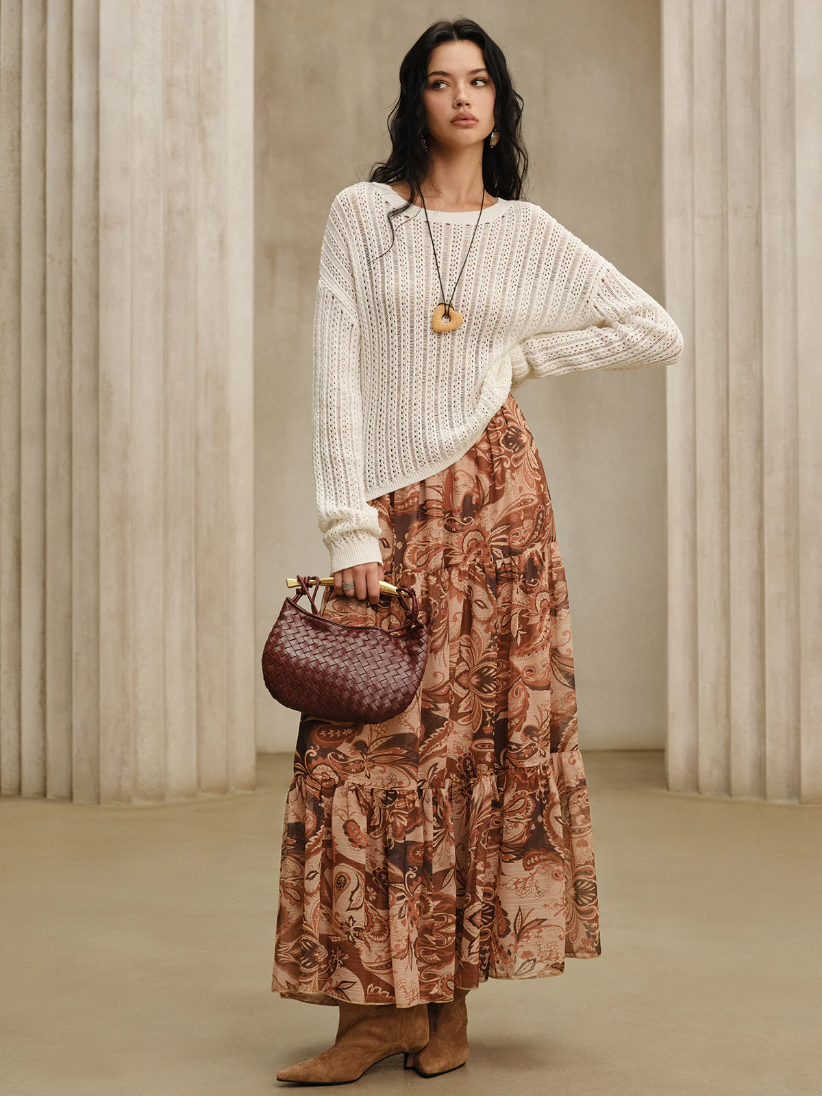 Oversized Crew Neck Sweater - Wholesalesil