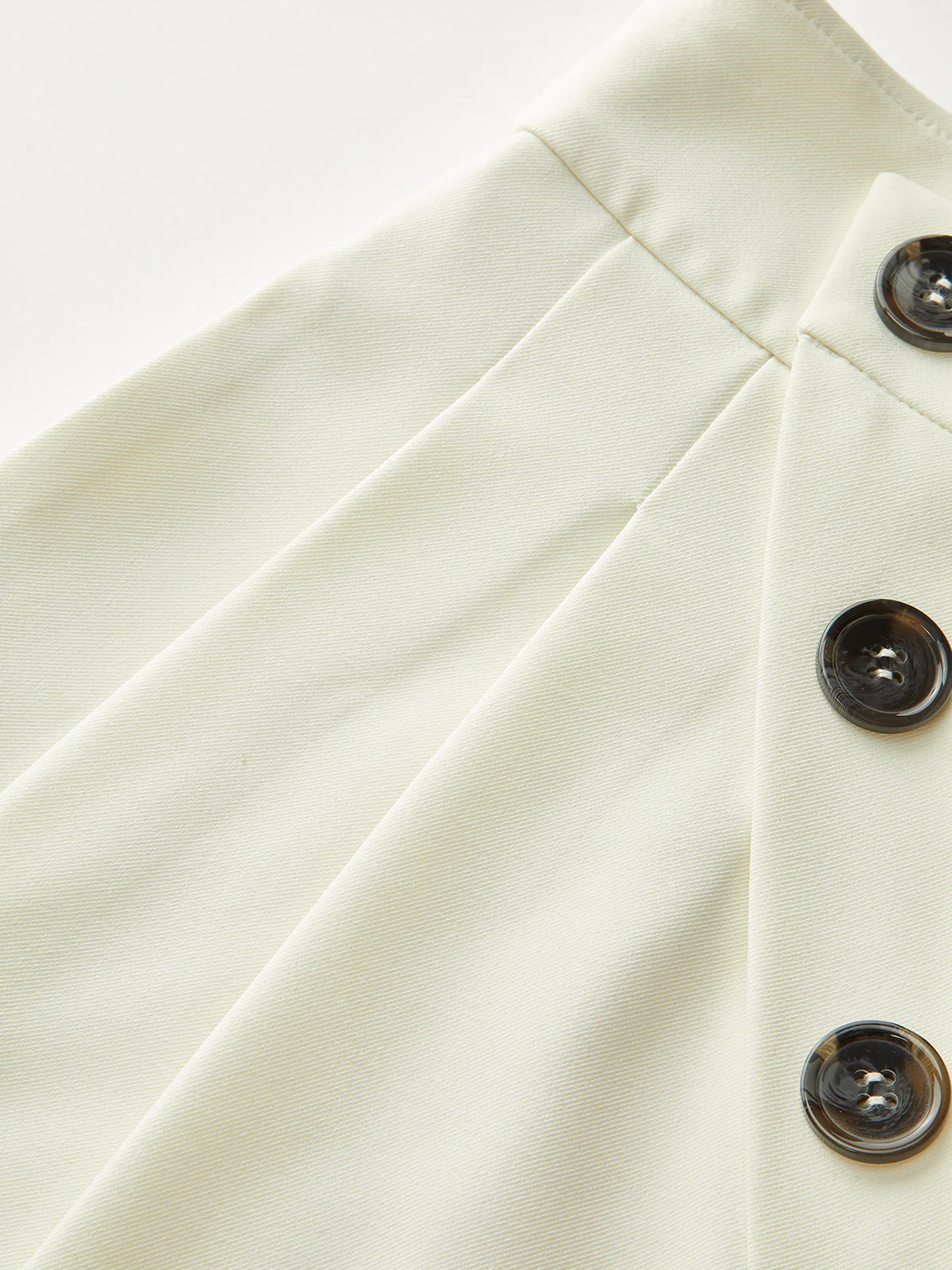 Asymmetric Button Mid-Waist Wide-Leg Pants - Wholesalesil