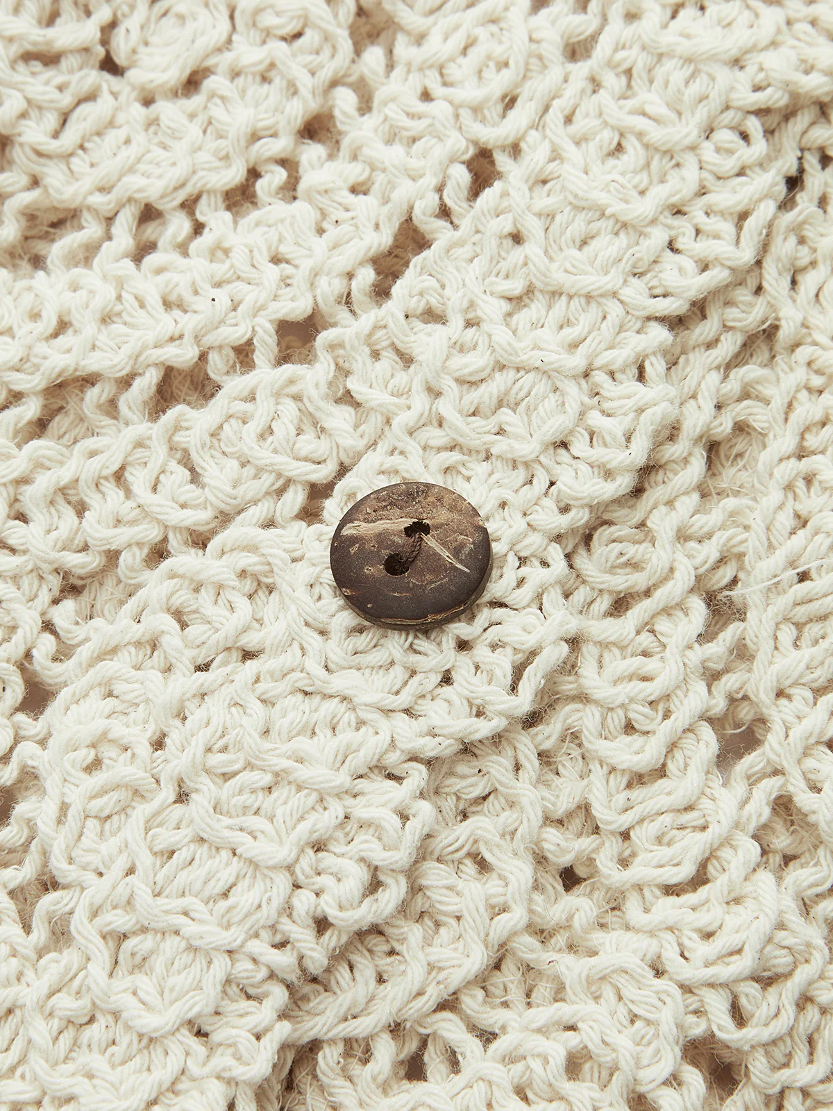 Crochet Button-Up Vest - Wholesalesil